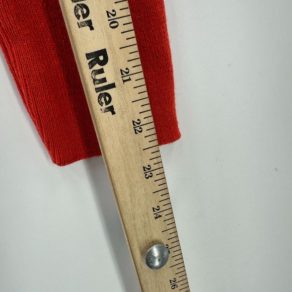 Lasoon Sweater Womens Knit Pullover Long Sleeve Ribbed Crew Neck Orange XS - Picture 6 of 8